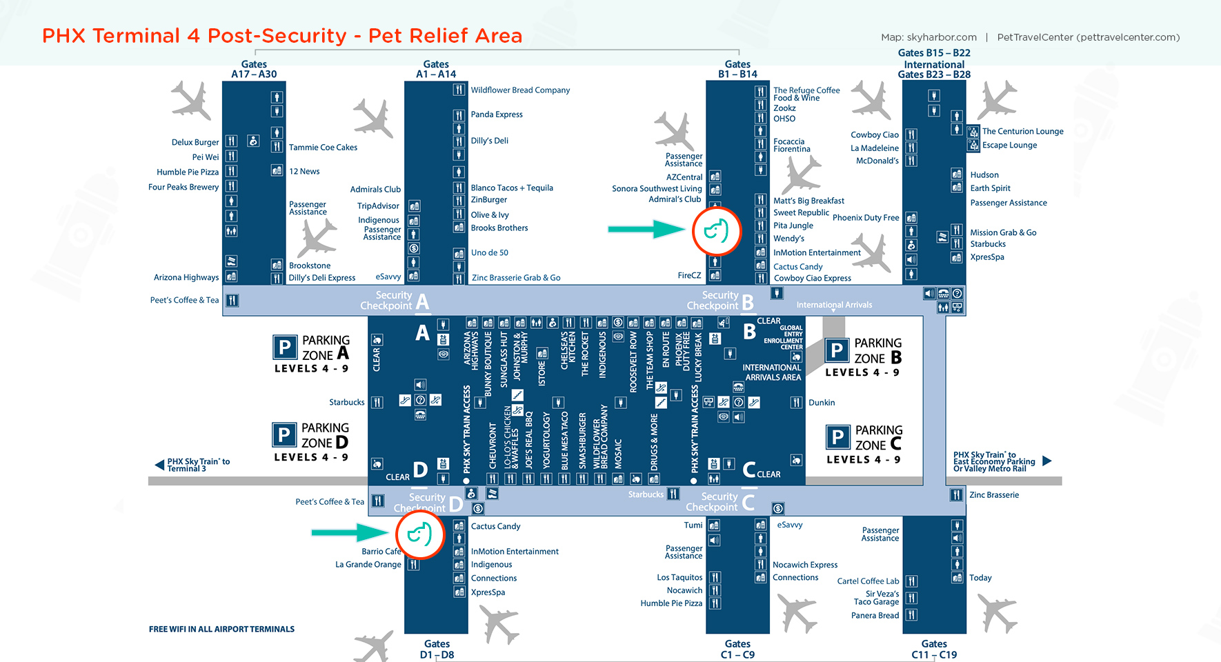 Phoenix Sky Harbor International Airport (PHX) Pet Guidelines - Pet ...